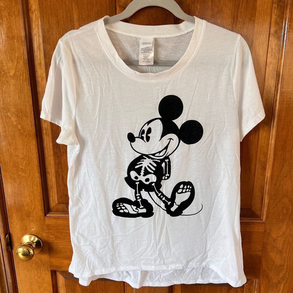 Disney Mickey Halloween Skeleton T-Shirt Juniors XL